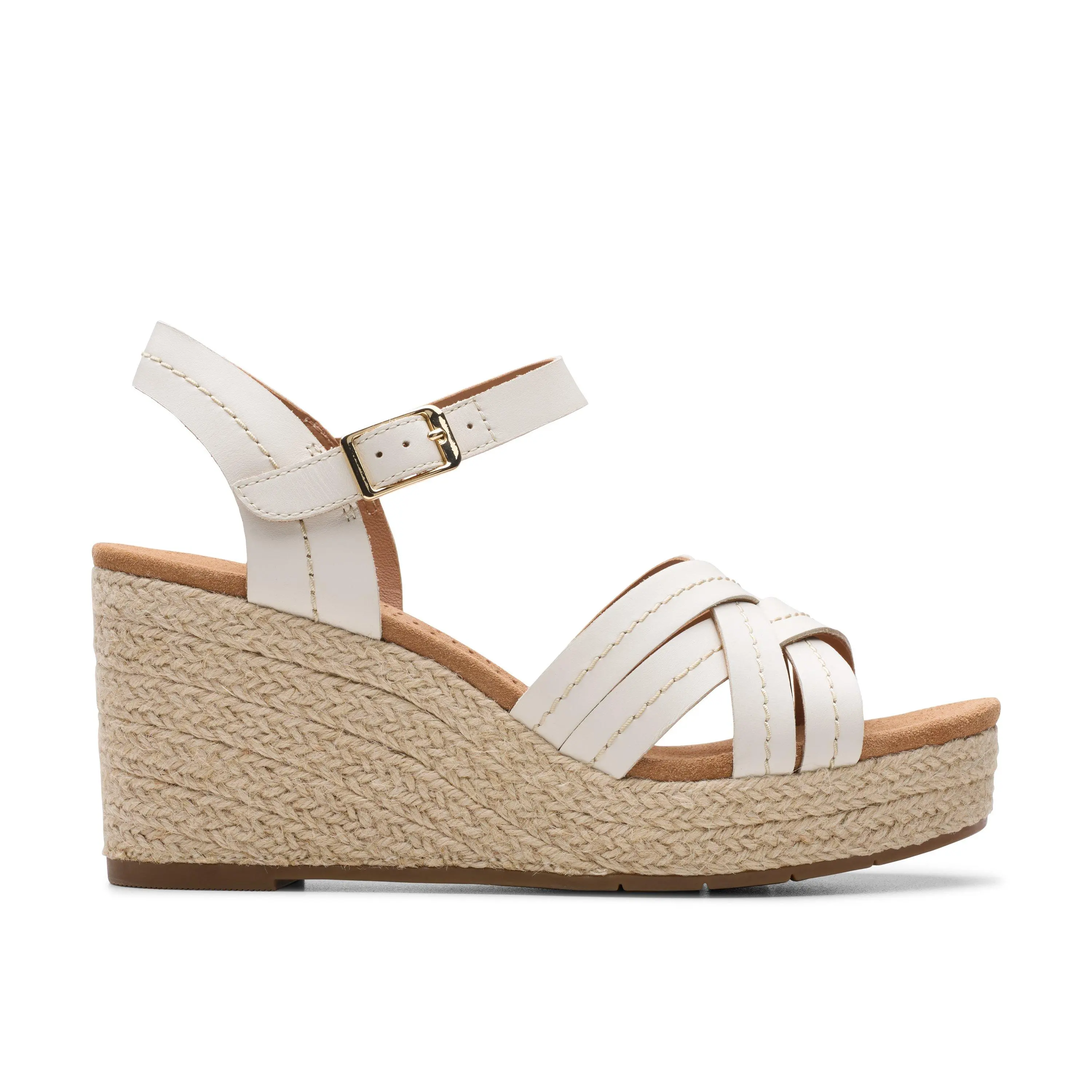 Clarks Womens Sabina Strap Wedge Sandals