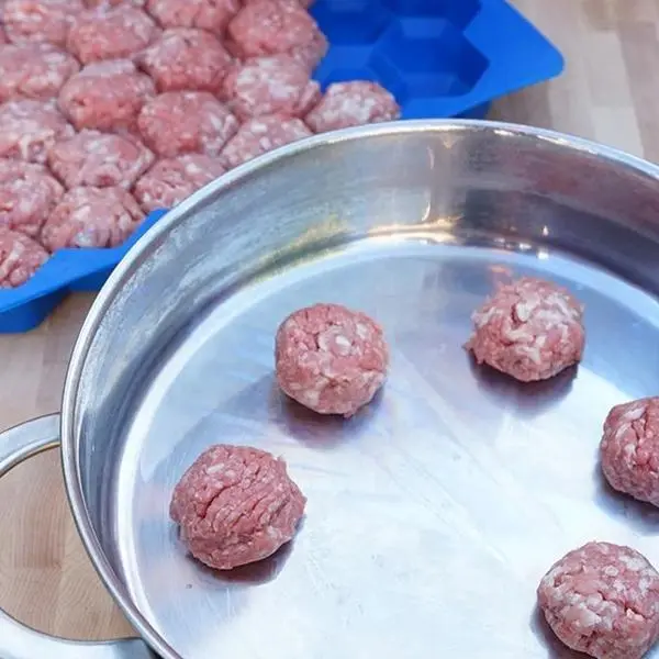 Meatball Master Innovative Meatball Maker and Freezer Container with Stainless Steel Tray for Easy Storage and Cooking