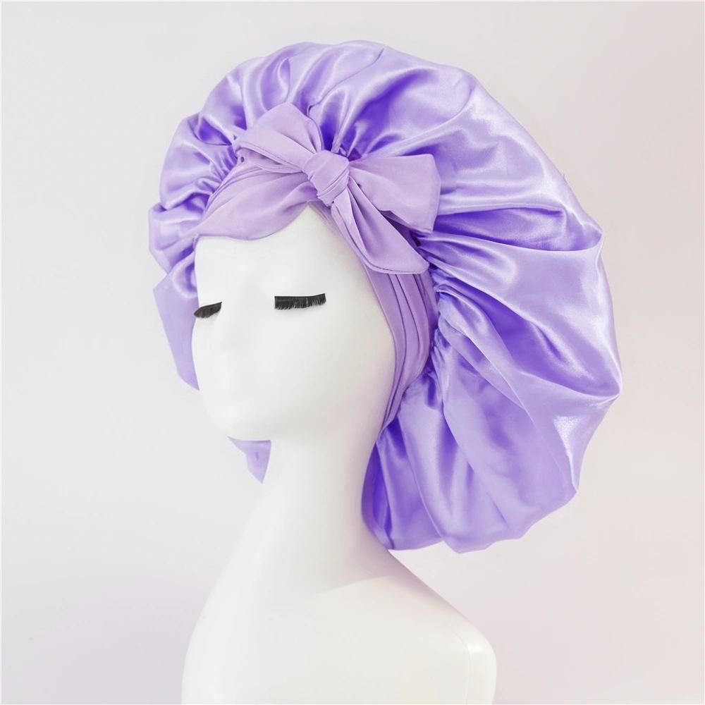 Silk Satin Hair Bonnet Sleeping Hat With Stretch Tie Band Bonnets Silk Bonnet Satin Adjustable Bonnet for Curly Hair Sleeping Adult Women Girls