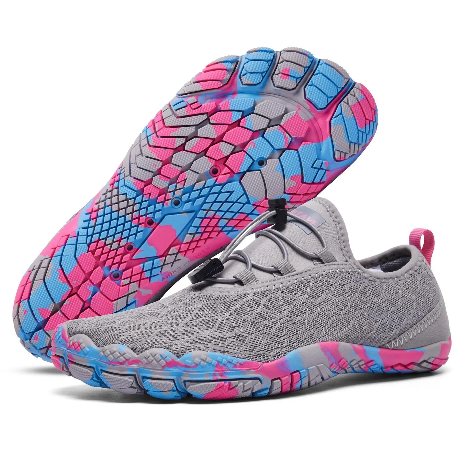 HIITAVE Women's 5 Wide-Toe Lightweight Breathable Quick-Dry Water Shoes - Slip-On, Lace-Up Water Footwear for Beach Volleyball, Aerobics - Summertime Pool Walking Yoga,back to school,back to school haul