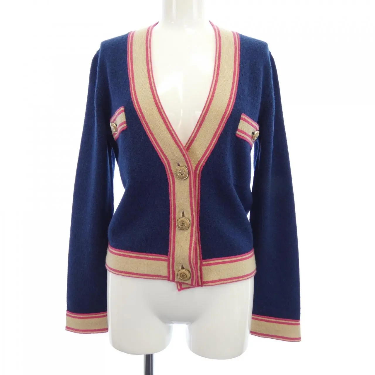 Pre-owned CHANEL Cashmere Small Leather Goods P62955K48449 Cardigan
