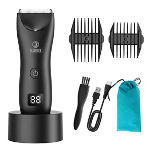 Electric Groin Hair Trimmer for Men Shaver Body clipper Ultimate Male Hygiene Razor Comfort  Cordless Waterproof and Rechargeable Multifunctional Portable USB Rechargeable for Men Legs Underarm Public Hairs Personal Care Appliances