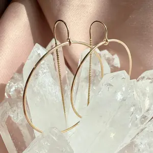 Threader Hoop Earrings in 14K Gold Filled