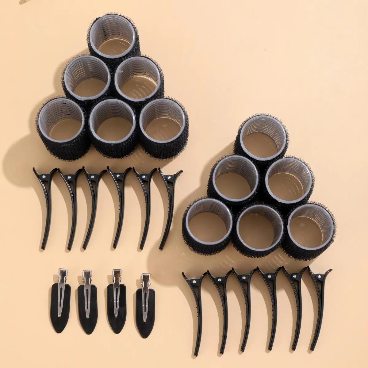 28pcs Large-Size Hair Roller Set with Clips, Self-Gripping Curlers for Long, Medium & Short Hair and Bangs, DIY Hair Curling Tool (Includes 12 Large Roller Tubes + 16 Clips), Hair Styling Set, Curler Rollers, Heatless Hair Curler, Heatless Styling Tools