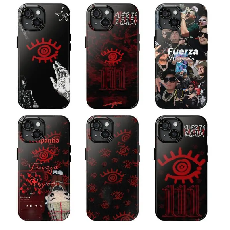 Custom Shockproof Phone Case for iPhone 11-17 Pro Max, iPhone 15 Plus - Edgy Urban Aesthetic Fuerza Regida Inspired, Premium Rubber-Polycarbonate Protection Accessory with Tough Resistance