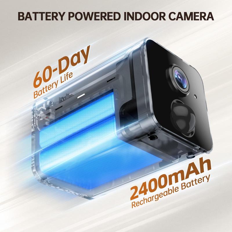 Vision Well Wireless outdoor security camera, IP65 waterproof rating, infrared motion detection, two-way talk, support SD card and cloud storage