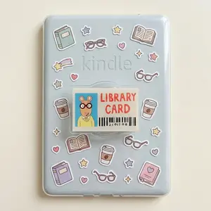 Library Card Phone Grip, Arthur Library Card Phone Grip, Arthur Inspired Bookish Kindle Holder, Kindle Phone Holder Grip, Gift for Readers