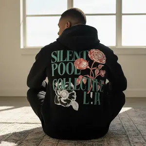 Men's Graphic Hoodie, Cute & Durable Print, Regular Fit, Easy Care, "spring vibes"-Style 86