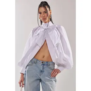 BLACK TIE AFFAIR BLOUSE IN WHITE