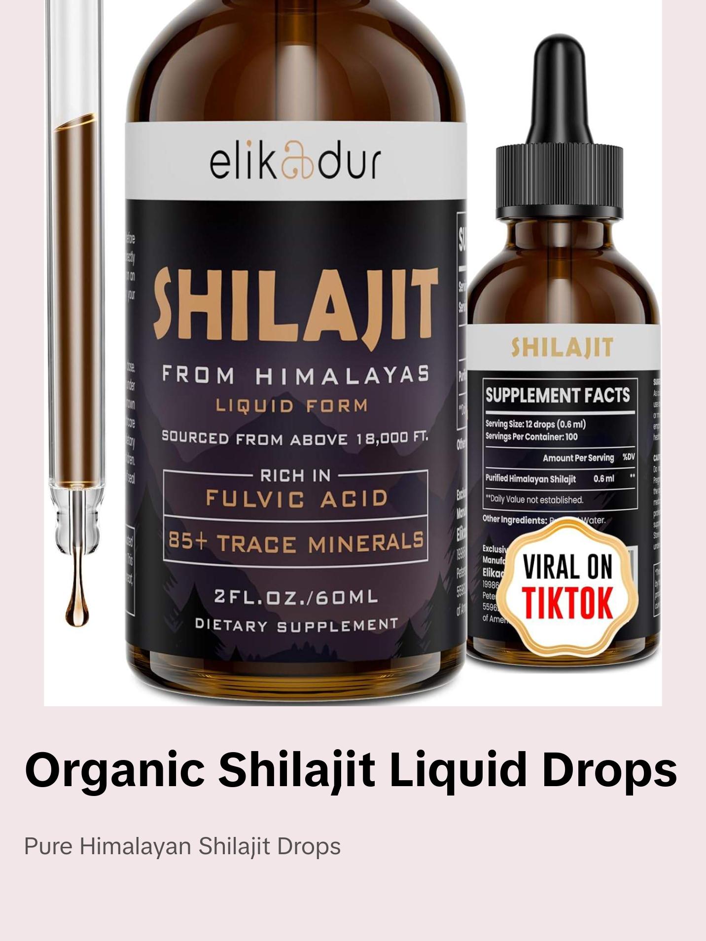 Shilajit Resin Organic Liquid