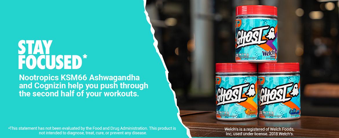 GHOST Intra Workout Powder - BCAAs, & EAAs, Nootropics & Hydration - Essential & Branch Chain Amino Acids Supports Muscle Recovery & Focus - Pre, Intra & Post Workout Powders