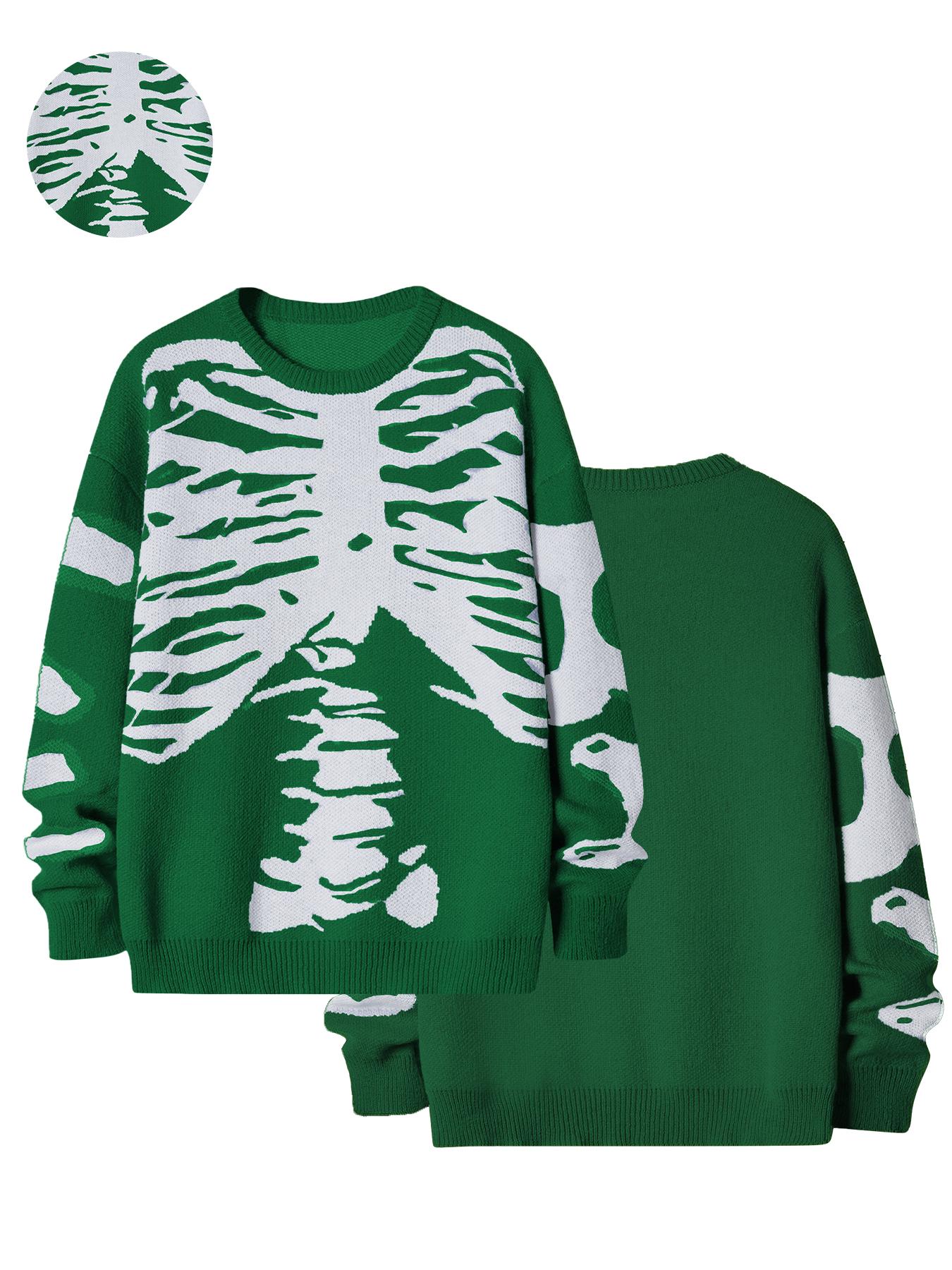 2026 #SummerVibes Jacquard Contrast Color Vintage Knit Sweater Unisex Autumn Winter Crew Neck Elegant Sports Design Sweater Casual Long Sleeve Crewneck Knitwear Tops