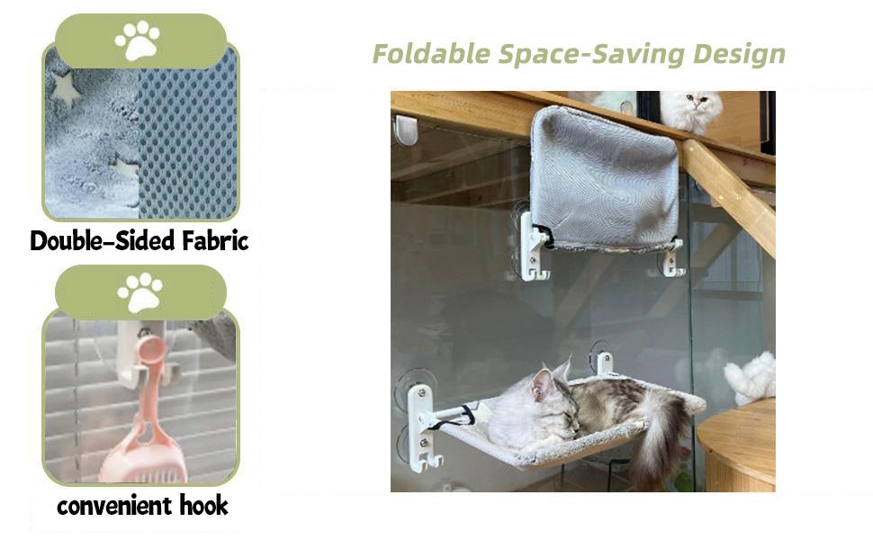 POMESEA Glowing Cat Window Bed,Cat Window Perch for Large Cats,Hammock with Hook Design,Glow in The Dark,Double-Sided Fabric Cover, Foldable Window Seat POMESEA Glowing Cat Window Bed,Cat Window Perch for Large Cats,Hammock with Hook Design,Glow in The Dark,Double-Sided Fabric Cover, Foldable Window Seat