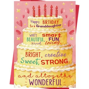 Granddaughter Birthday Card – Sweet and Funny Birthday Card Gift from Grandparents