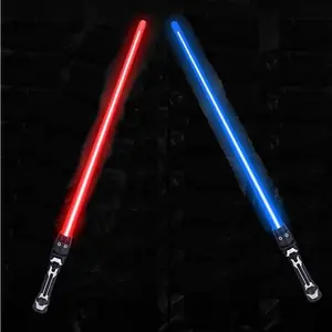 2pc Scalable Light-up Sword 27" PVC Lightsaber Swords Costume Cosplay Props Halloween
