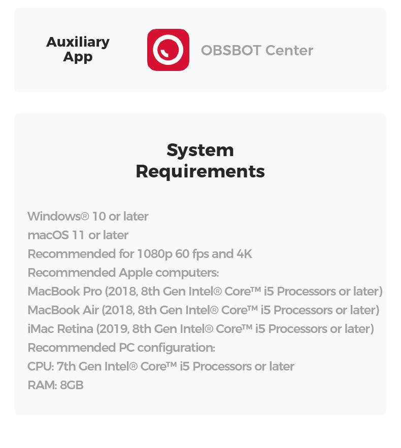OBSBOT Tiny 2 Lite - Webcam 4K VoiceControl PTZ, Al Tracking Multi-mode & AutoFocus, Web Camera with 1/2" Sensor, GestureControl, 60 FPS, HDR Light Correction, Webcamfor PC, Streaming, Conference wyzewirelesscamera videogames