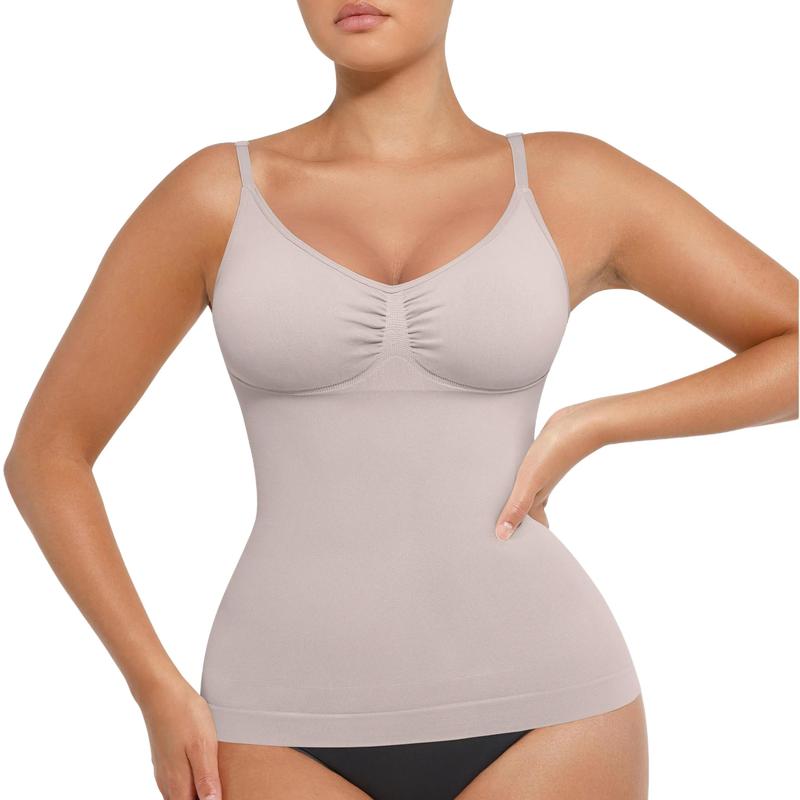 FeelinGirl Tank Top Womens Shapewear Tummy Control Cami Tanks Seamless Camisole Tops Womenswear Spaghetti Strap Underwear Lady Springtok