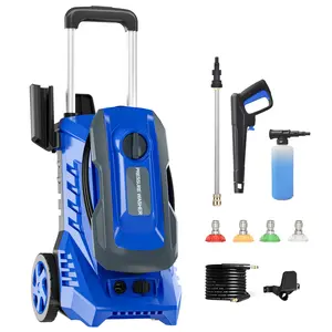 4200 PSI Electric Pressure Washer, 2.0 GPM High Pressure Washer for Car Cleaning Machine with Adjustable Spray Nozzle Foam Bottle and Hose Reel Home for outdoor,driveway,car,yard,patio,furniture,porch,farm equipment