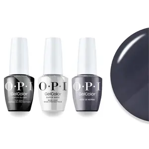 OPI Intelli-Gel Combo - Super Base Coat, Super Gloss Top Coat & I59 Less is Norse, FREE Nail Sticker MO-658