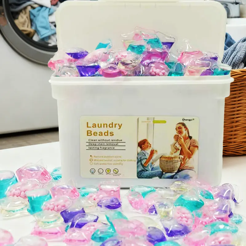 Cotton Laundry Pellets - 5-in-1 Concentrated Formula, 24-Month Long-Lasting Citrus Fresh Scent, Powerful Stain Removal, Gentle Fabric Softening, Easy-Use Home Laundry Accessory