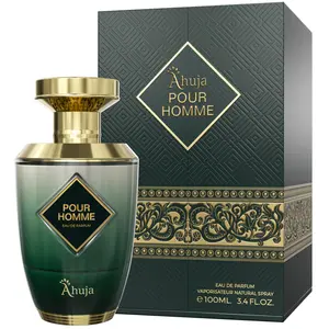 AHUJA Pour Homme Eau de Parfum for Men 3.4 fl oz – Long Lasting Men’s Fragrance w/Citrus & Fruity Notes – Original Cologne for Men – Bold, Elegant & Luxury Perfume Gift for Him – Premium EDP Scent