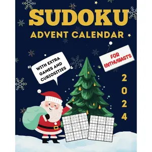 Sudoku Advent Calendar for Enthusiasts: 144 puzzles for adults with three difficulty levels, solutions, and trivia about the game Paperback – October 16, 2024