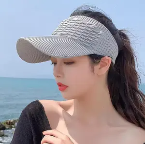 New Women Anti-UV Sun Hats Breathable Adjustable Empty Top Visor Caps for Men Tennis Golf Running Travel Beach Sport Outdoor Hat