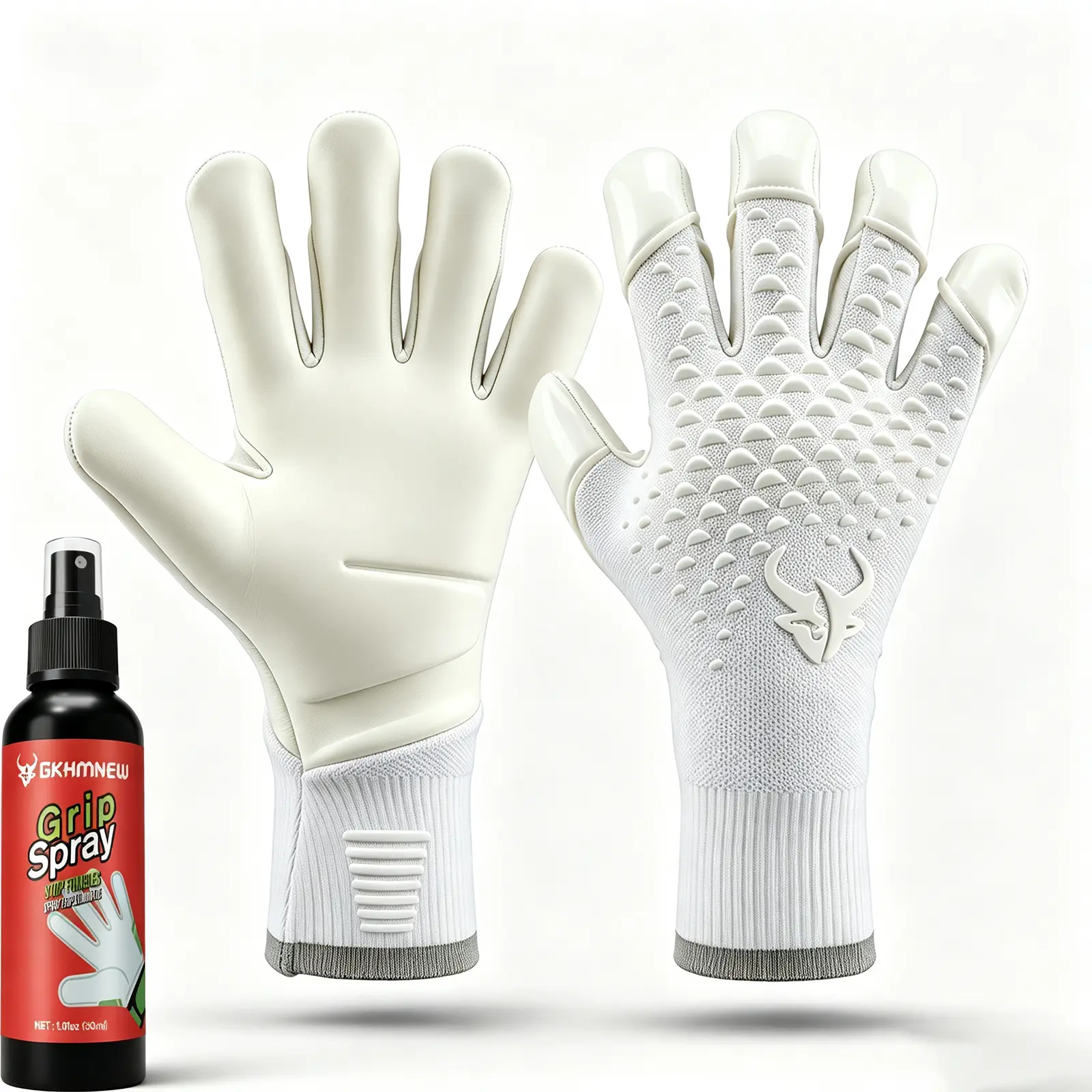 Soccer Goalie Gloves for Adults and Youth, High Performance Goalkeeper Gloves with 30ml Goalkeeper Grip Spray, Soccer Gloves with 4mm Sticky Latex Palm