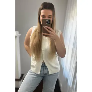 Whisper White Button-Down Sweater