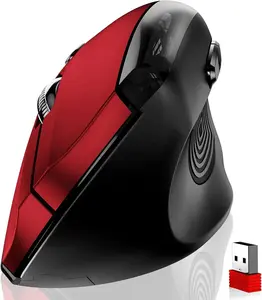 MEMZUOIX Ergonomic Wireless Gaming Mouse | 2.4G Optical | 800/1200/1600 DPI | Red