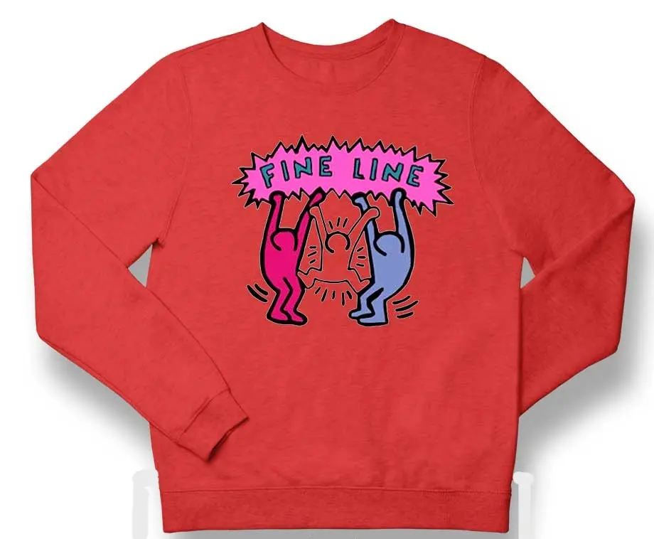 Fine Line Keith Haring Graphic Sweatshirt - Hoodie - Unisex Hoodie/Sweatshirt - Gift for Her - Gift for Him - New trending 2024 - Vintage Shirt - Hot Winter 2024 -2025
