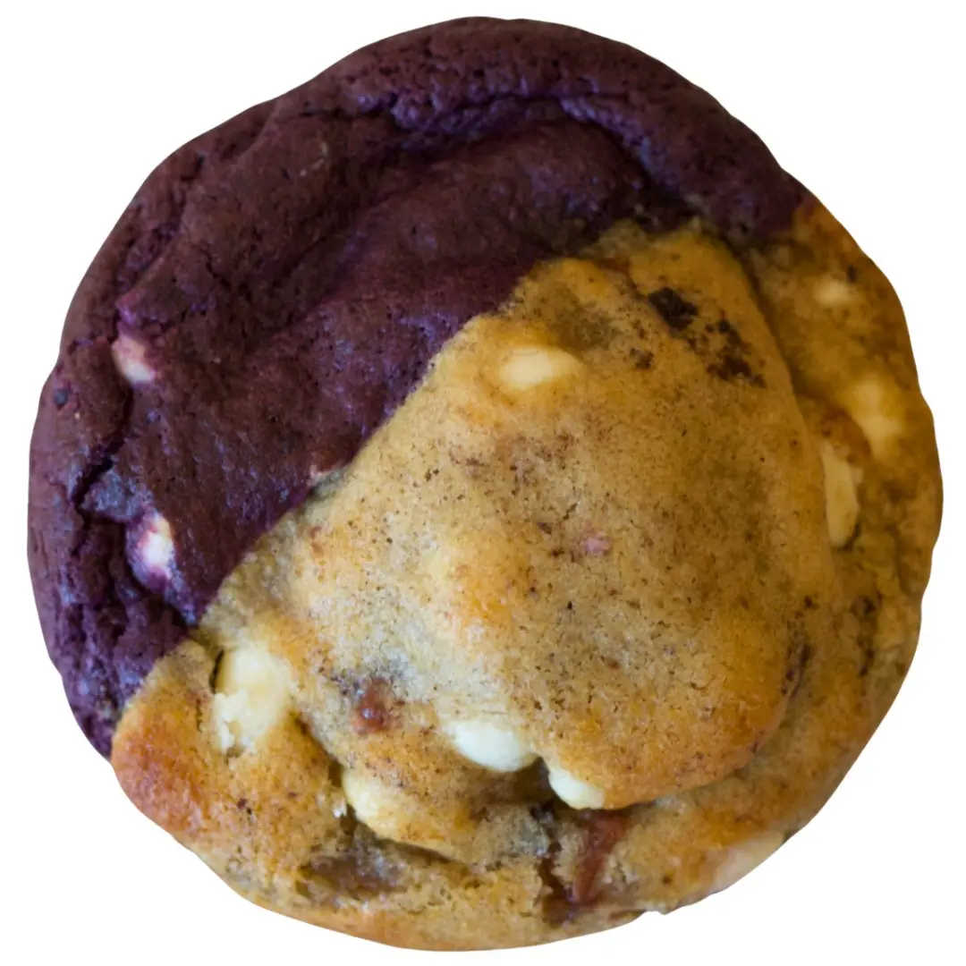 Bake the Cookie Shoppe Ube Oreo Cookies - Creamy Purple Yam, White Chocolate Chips, Coconut Flavor, Crunchy Exterior, Soft Chewy Interior, Ideal Snack or Dessert, White Chocolate Cookies