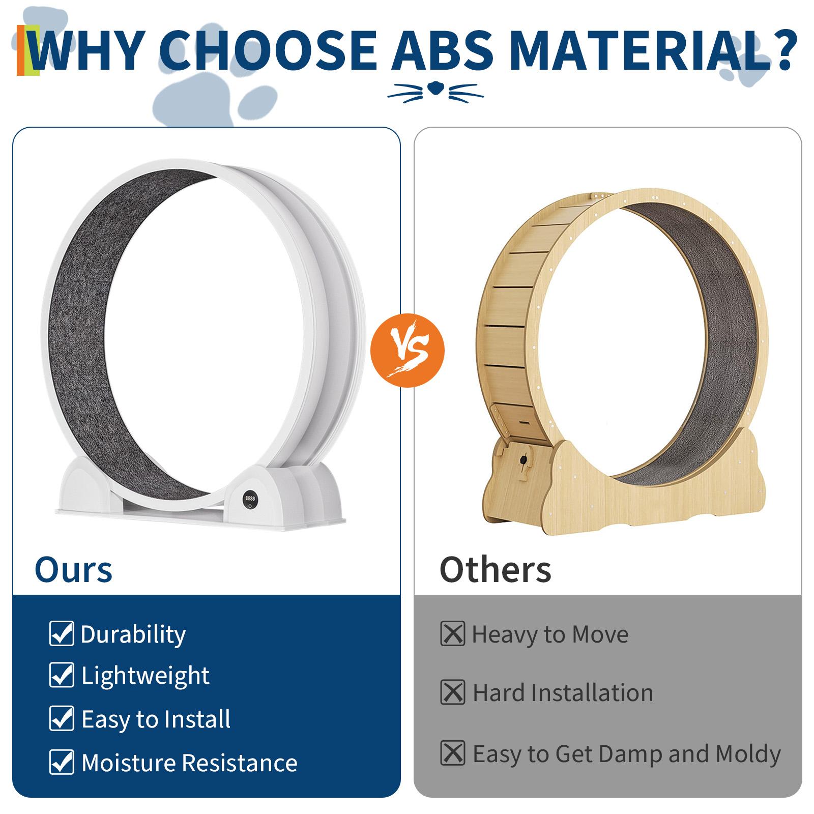 Cat Exercise Wheel for Indoor Cats - Large 114cm Super Quiet Running Wheel with Pedometer & Removable Mat | Treadmill for Fitness, Weight Loss, Training & Health | ABS Plastic Cat Trolley Design Cat Exercise Wheel for Indoor Cats - Large 114cm Super Quiet Running Wheel with Pedometer & Removable Mat | Treadmill for Fitness, Weight Loss, Training & Health | ABS Plastic Cat Trolley Design