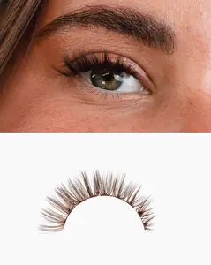 Tabby Espresso Edition Eyelashes Extensions C Curl 10-14mm Length Spiked Cat Eye Shape Warm Brown Tone Makeup Cosmetic