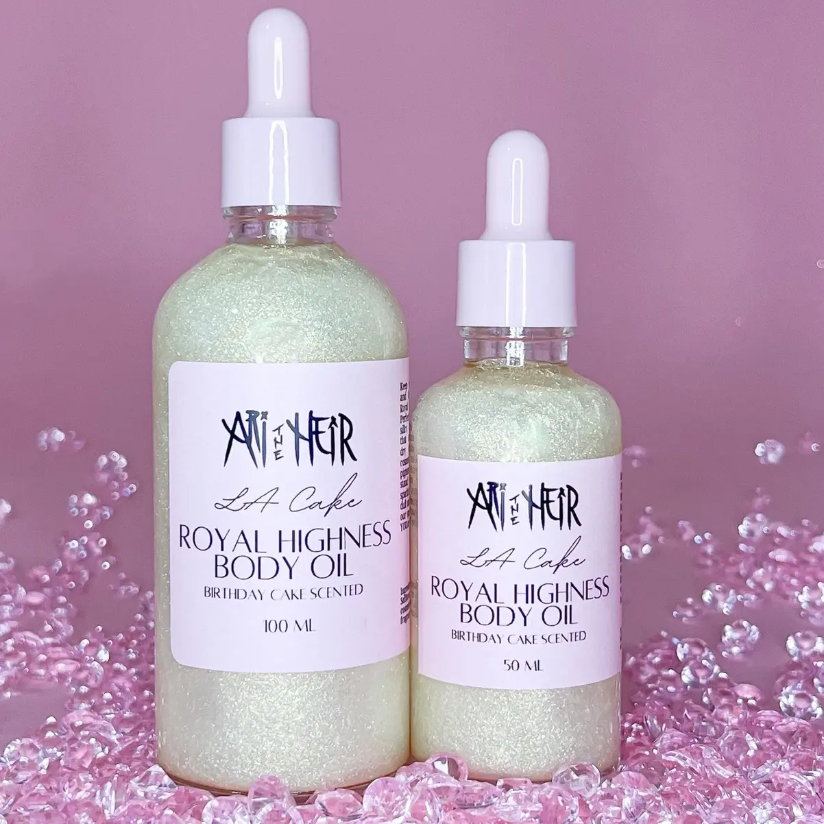 LA Cake Shimmer Body Oil - Birthday Cake scented
