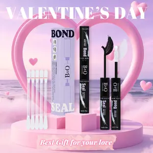 【2IN1 Bond & Seal 】B&Q Dural-Ended Waterproof Week Long Lasting Hold 48-72 Hours Lash Application Tools Glue & Seal, with Remover Swab,Mascara Wand Bond and Seal Makeup Cosmetic