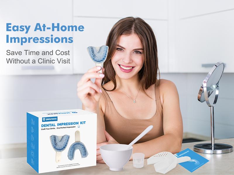 Smileseek Custom Hybrid Night Guards 2 Pack Set for Teeth Grinding and Clenching Protection Professional Dental Mouth Guards for Adults