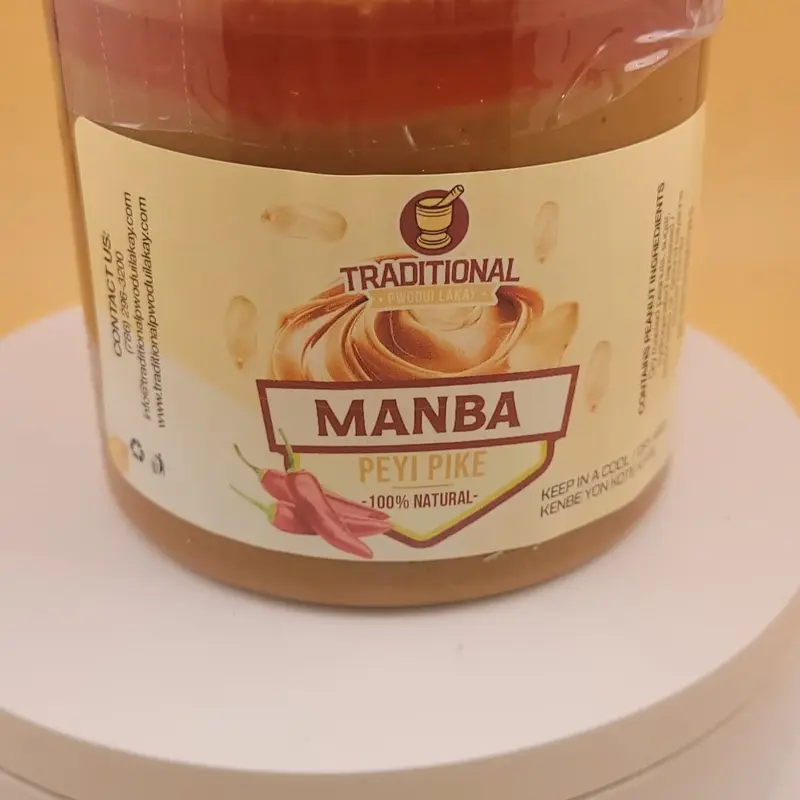 Manba Peanut Butter - 100% Natural, Traditional Flavor, Perfect for Snacking