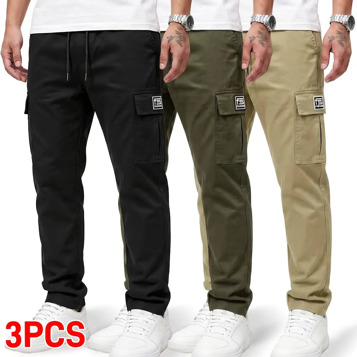 Men's Casual Cargo Pants, Straight Leg Tactical Work Trousers with Slight Stretch, Quick-Dry & Breathable Fabric, Lightweight Pocket Men's Pants, Multi-Pocket Utility Men's Pants,clothes for back to school,first day of school outfits
