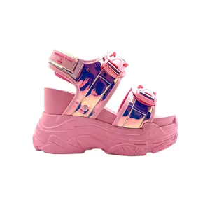 X LASR Exclusive Peach 02 Electric Barbie Pink Platform Sandals