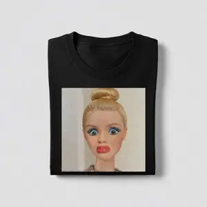 Graphic Tee Cotton Gift Tee,Graphic Shirts  Funny Meme T-Shirt withShocked Doll Face Doll Face Meme Shirt ShortSleeve Tee Trendy, Weird Shirt, Sarcastic, FitCasual Short Sleeve Funny T-shirts for SummerFashion Men&Women's Top for Daily