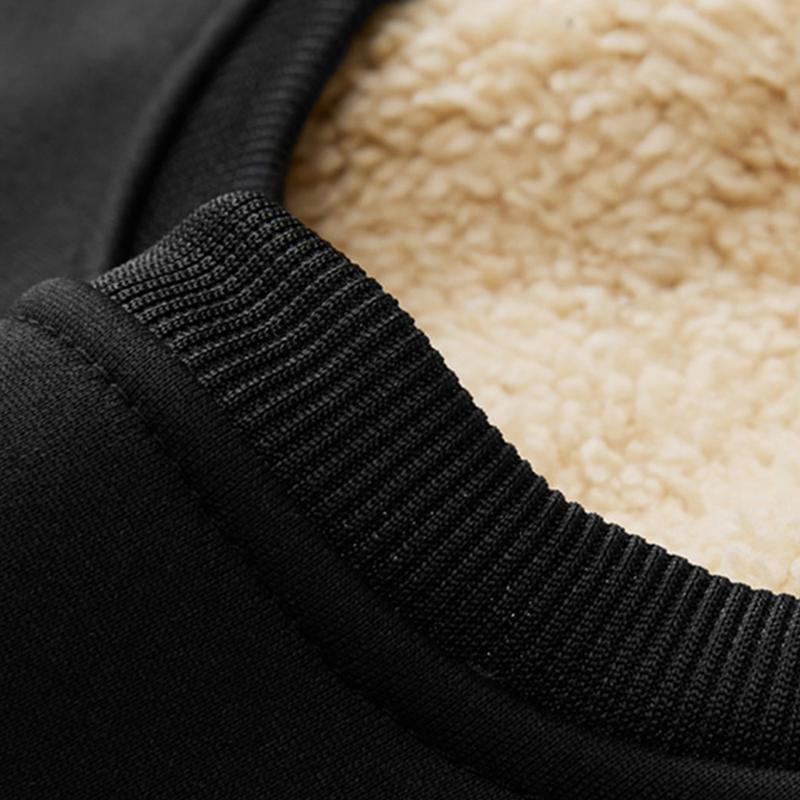 3-Pack,Men's Fleece-Lined Warm Pullover Sweatshirt , LongSleeve, Round Neck for Fall/Winter Comfort, FleeceSweatshirt