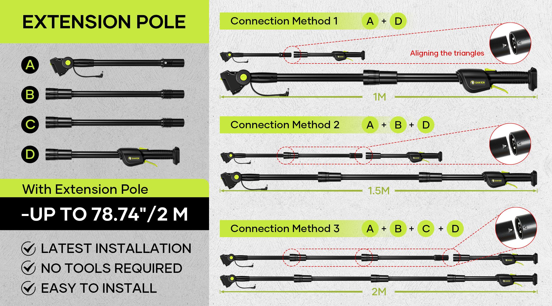 Saker6 "2 in 1 brushless extension pole chainsaw, 2 batteries, handheld chainsaw, the best gift for husbands, fathers, men. Saker6 "2 in 1 brushless extension pole chainsaw, 2 batteries, handheld chainsaw, the best gift for husbands, fathers, men.