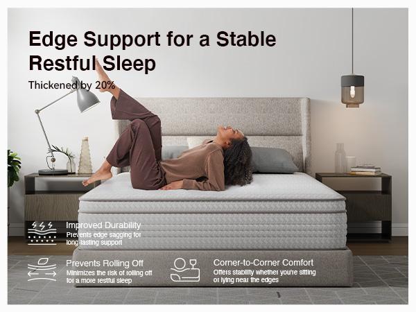 Fiberglass-Free &Full/Queen/King Mattress -6/8/10/12/14 Inch-Perfect Balance of Softness & Firmness: High-Quality Mattress for All Sleepers & Body Alignment-Motion Isolation Mattress Fiberglass-Free &Full/Queen/King Mattress -6/8/10/12/14 Inch-Perfect Balance of Softness & Firmness: High-Quality Mattress for All Sleepers & Body Alignment-Motion Isolation Mattress