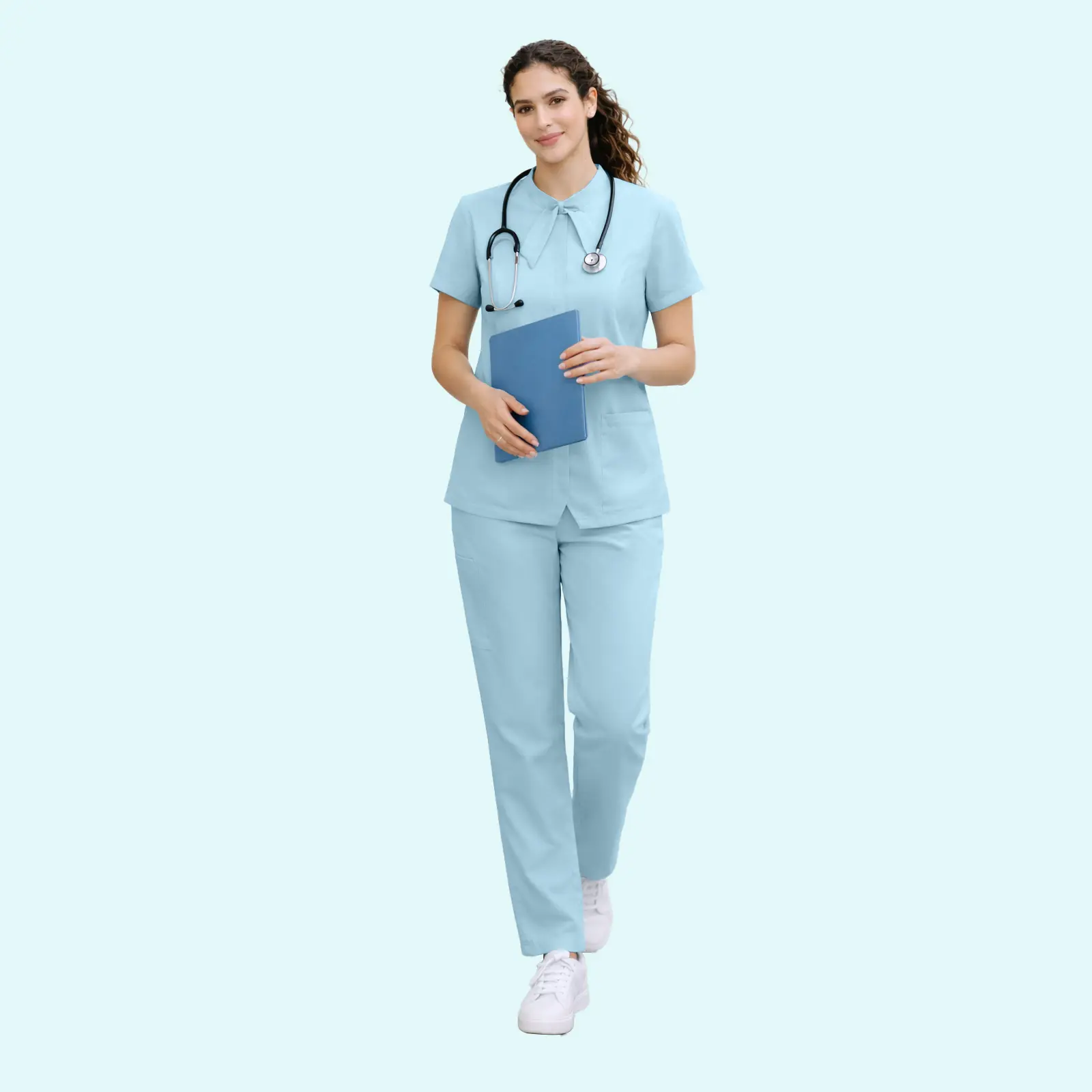 Cimmuovere  for Women DawnDusk Set Medical Uniform - V-Neck  & Straight Leg Pants with 5 Pockets,Easy Care chilli  maroon 2000s baggy scrubs 2000's nursing Wholesale Healthcare flight nurse Scrub  with Pockets khaki new pink top burgundy 3-pocket stretch