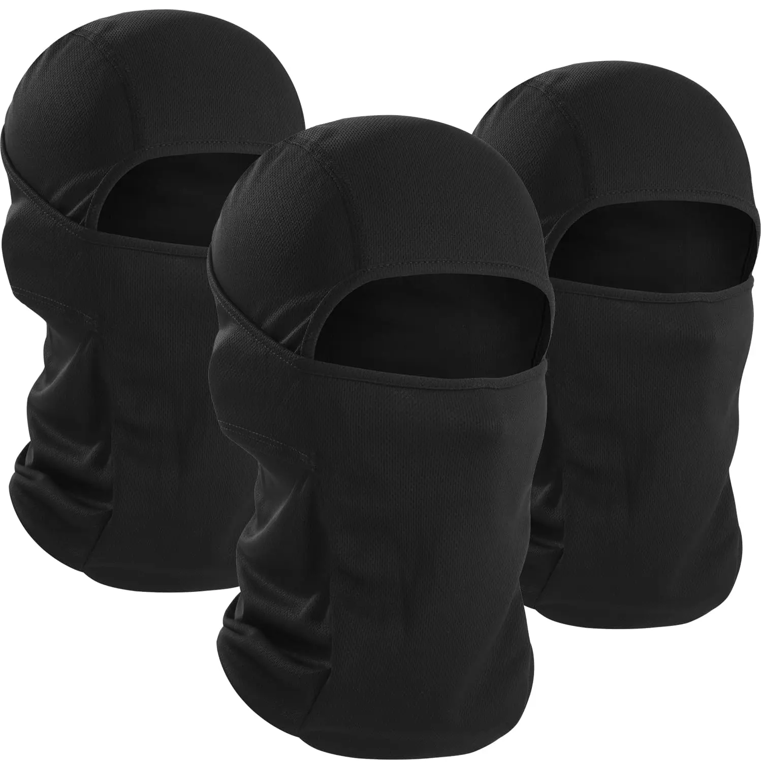 3PCS Summer Balaclava Face Mask Men Breathable Sun Protection Moisture-Wicking Quick-Dry Mesh Stretch Full Coverage Sweat Absorbing for Cycling Motorcycle Skiing Hiking Outdoor