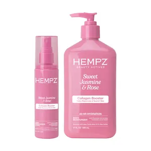 Hempz Exclusive Beauty Actives Sweet Jasmine & Rose with Collagen Booster Moisturizer & Spray Bundle