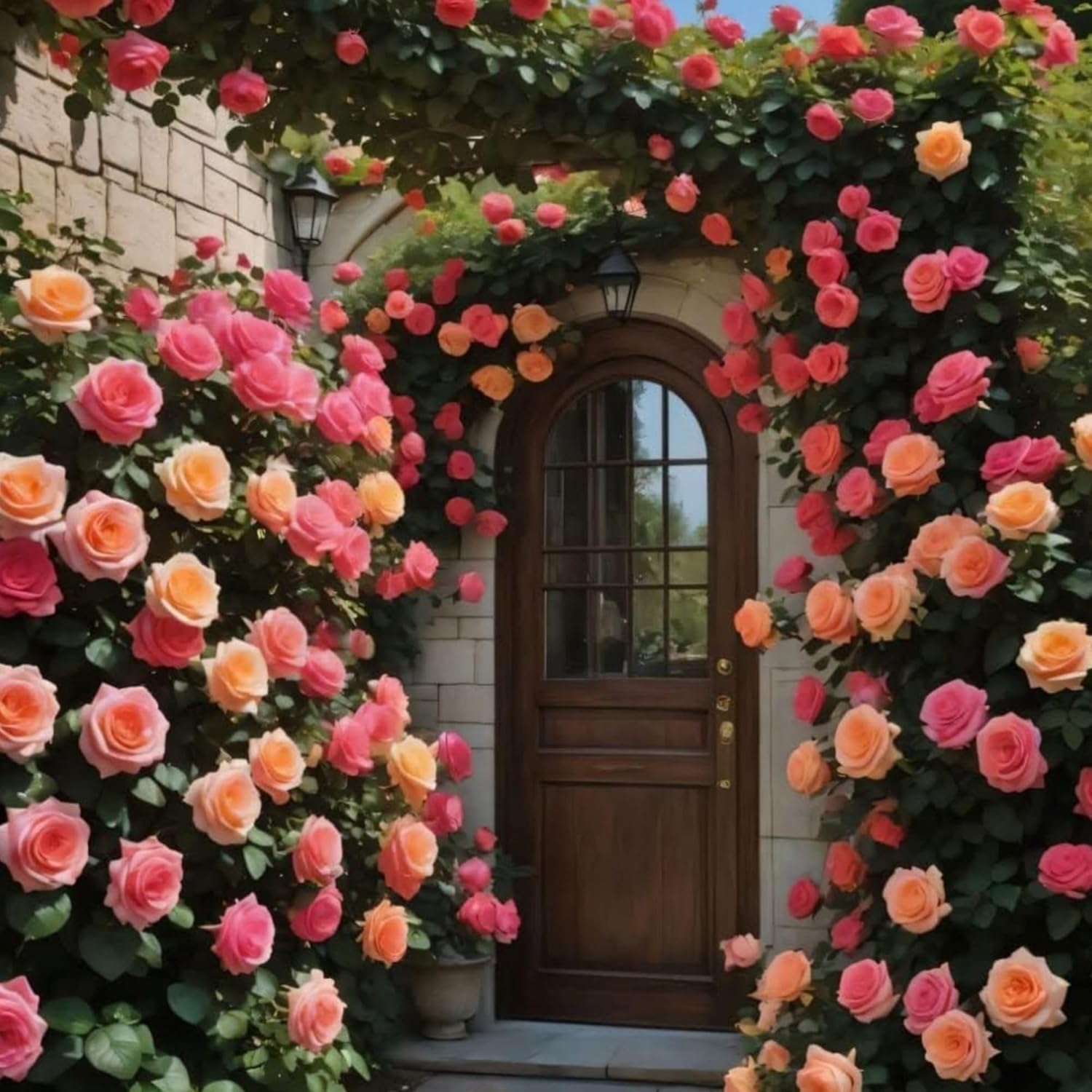 200PCS  Climbing Rose Seed Colorful Rose Vine Flower Seeds for Walls Fences Trellises Perennial Garden Seeds
