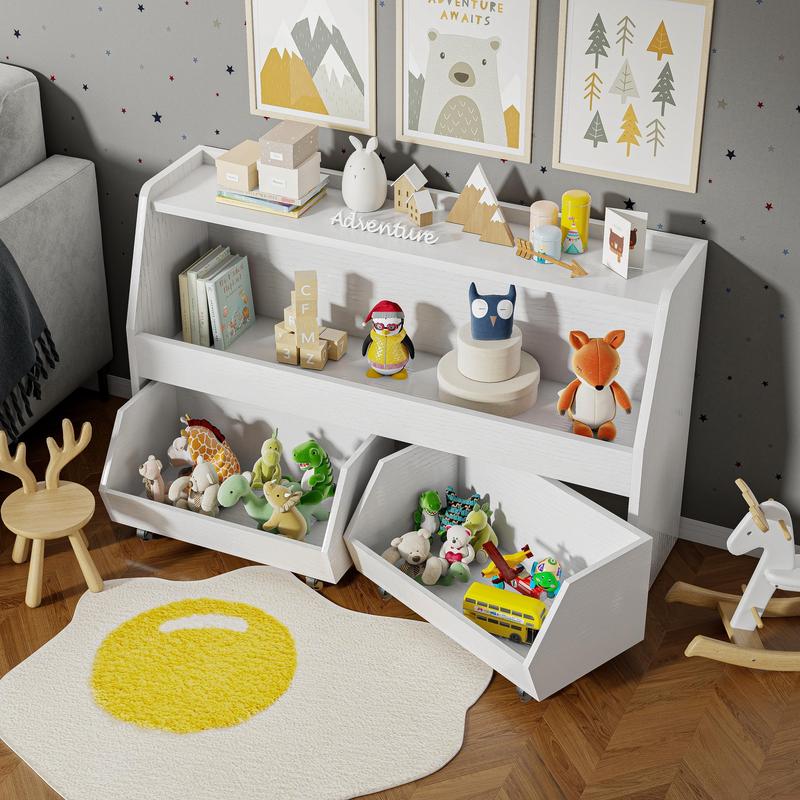 【LIVE】COZPAW 2 Tier/3 Tier Toy Storage Organizer with Movable Drawers, Large Capacity, Modern Design for Kids' Playrooms, Nursery, Kitchen, Bedrooms & Interior Organizing Furniture