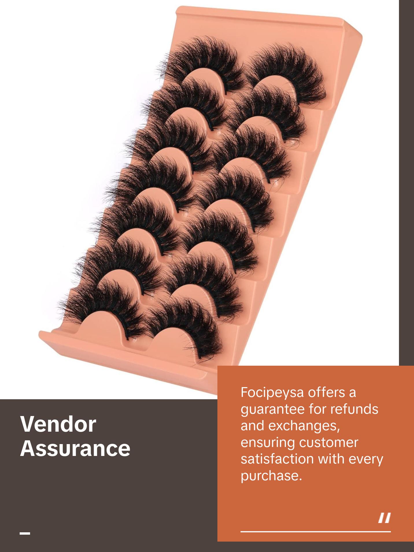 Mink Lashes Fluffy False Eyelashes 7 pairs